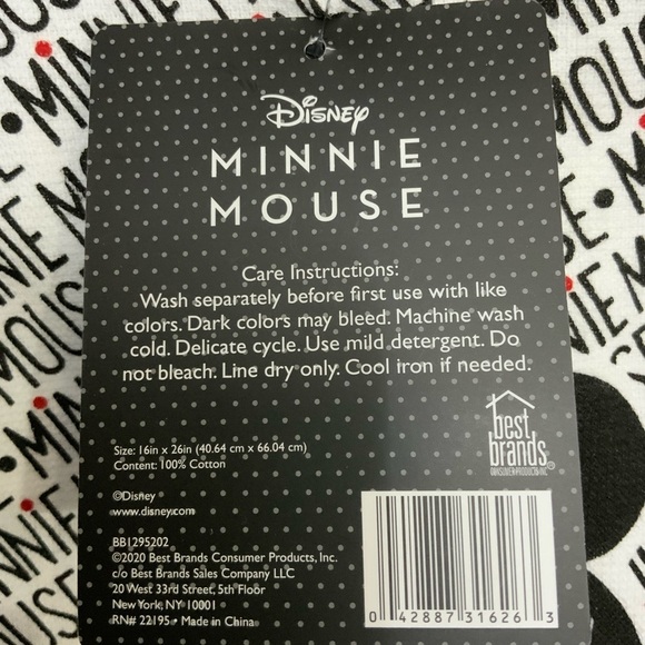 Kitchen Towels Disney Minnie Mouse Absorbent Terry Towels 2 Piece Set 16X26 in - Picture 6 of 13